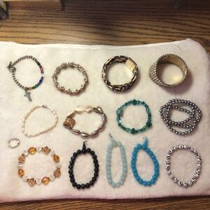 Bracelet fashion jewelry bundles set of 13 pieces real stone and bonus ring